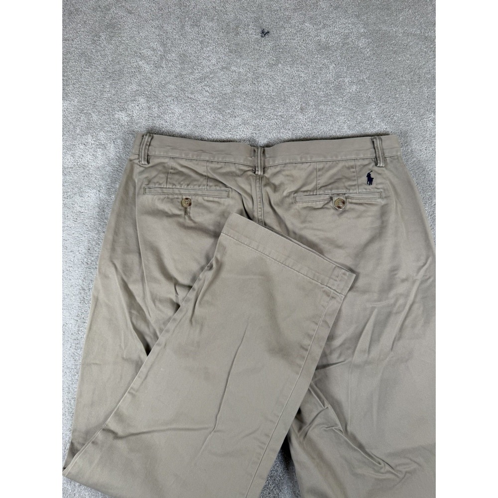 Polo by Ralph Lauren Twill Pants Men 35x30 Tan Classic Fit Cotton Chino Pony RL